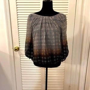 Black and brown blouse